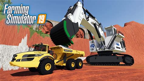 Fs19 Mods Giant Excavator And Heavy Duty Dump Trucks Mining
