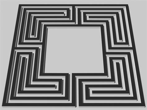 Labyrinth Designs Easy Simple Square Labyrinth Maze Design Wall