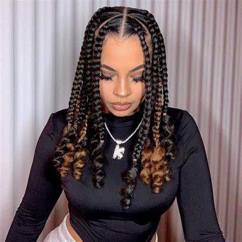 small knotless box braids with curls 25 gorgeous braids with curls that turn heads stayglam