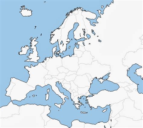 Blank Map Europe 1600