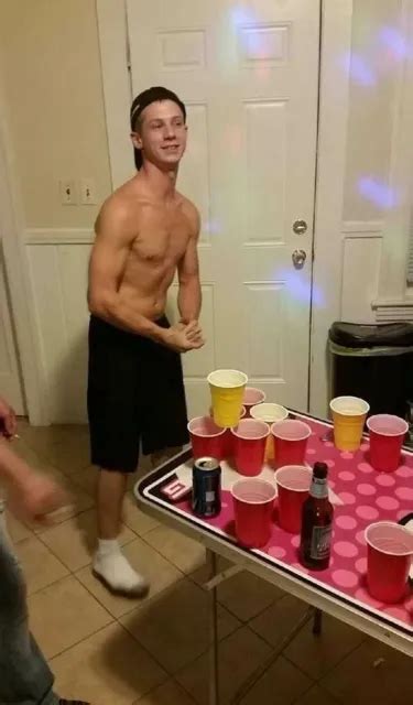 Shirtless Male Frat Boy Jock Beer Pong Party Dude Spring Break Photo X C Picclick