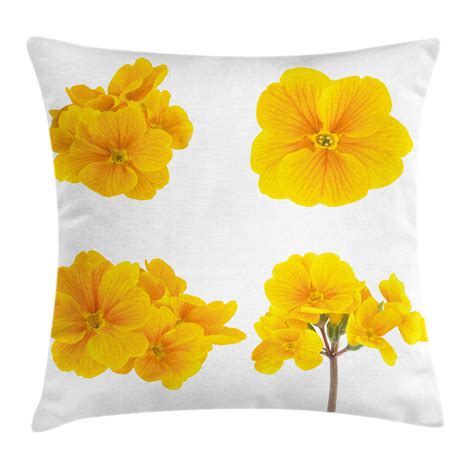 Yellow Flower Throw Pillow Cushion Cover Gardening Themed Collection