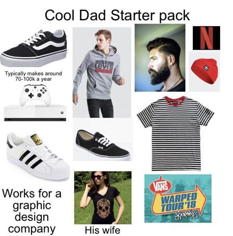 White Dad Starter Pack Hutimage