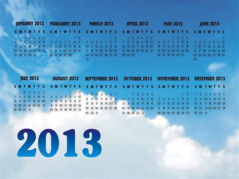 Free Download 2013 Calendar Wallpapers 1024x768 For Your Desktop