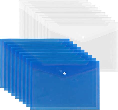 Plastic Envelopes 20 Pcs A4 Waterproof Plastic Envelopes