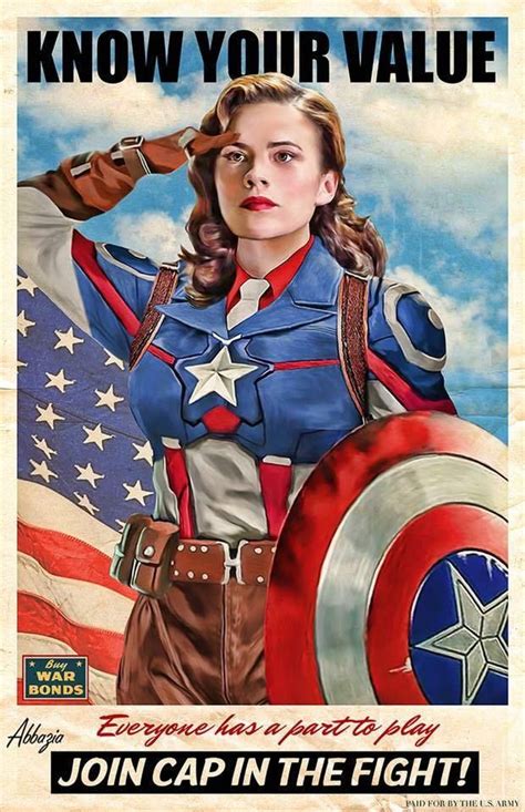 Peggy Captain America Carter By Al Abbazia Captain America Poster
