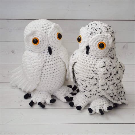 crochet owl pdf pattern snowy owl white snow owl amigurumi owl pattern stuffed crochet