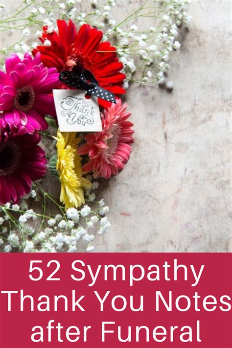 52 Sympathy Thank You Notes After Funeral Funeral Thank You Notes