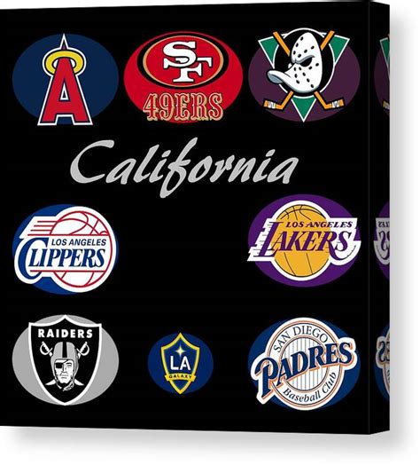 California Professional Sport Teams Collage Canvas Print Canvas Art