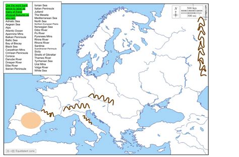 Physical Map Of Europe Geography Quizizz