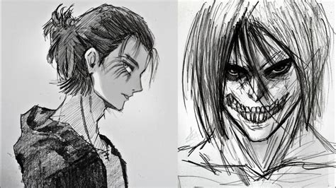 Drawing Eren Yeager How To Draw Eren Titan Form Attack On Titan