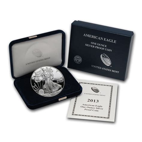 Us Mint 2013 W 1 Oz Proof American Silver Eagle Coin Wbox And Coa