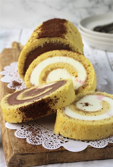 Neapolitan Ice Cream Cake Roll Mangia Bedda