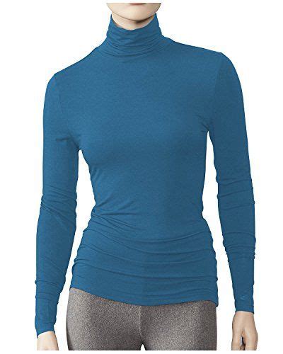 Cuddl Duds Softwear With Stretch Long Sleeve Turtleneck Caribbean Blue X Large Pants For