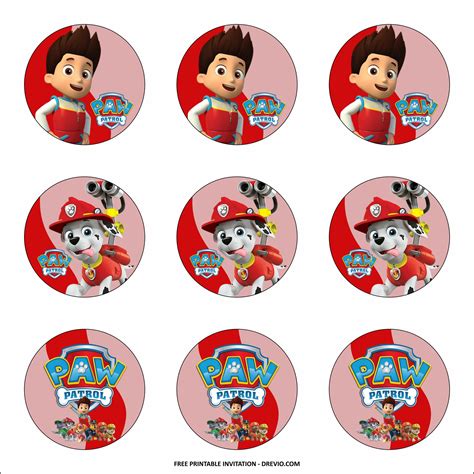 Free Printable Paw Patrol Birthday Party Kits Template Download