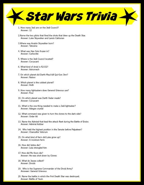 10 Question Trivia Quiz Printable Easy Printable Trivia Questions