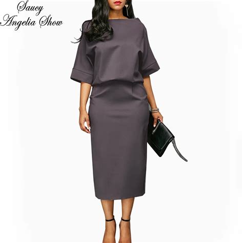 Buy Saucy Angelia Women Summer Dress Sexy Zipper Slim Waist Vestidos Elegant Ol