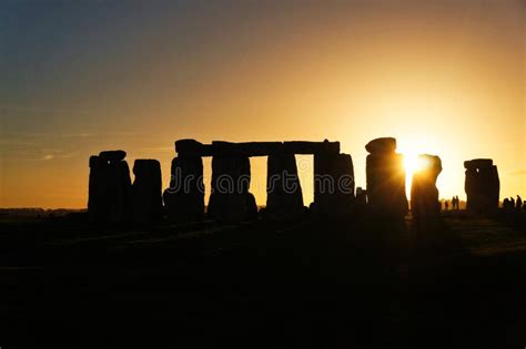 Stonehenge Mysterious Monument In Sunset Stock Image Image Of Colors