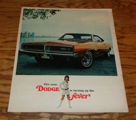 Original 1969 Dodge Full Line Roto Sales Brochure 69 Charger Dart