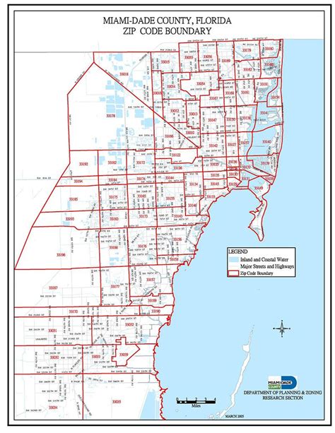 Miami Zip Code Map Zip Code Miami Map Florida Usa