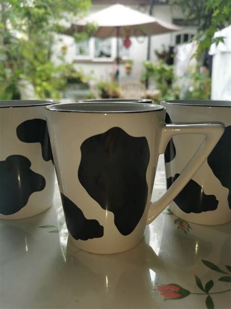 Vintage Cow Print Mugs From Woolworths In Uk 1990s Etsy