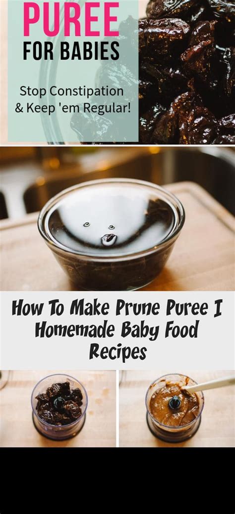 Water and apple juice are great choices, and prune juice is even a bit more powerful. How To Make Prune Puree in 2020 | Baby food recipes ...