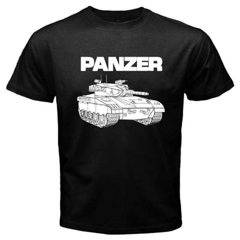 2017 New Brand 100 Cotton For Man Shirts Panzer Tank Division German