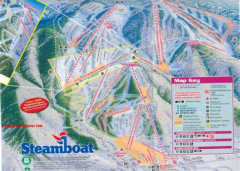 Steamboat Springs Ski Map United States Map States District