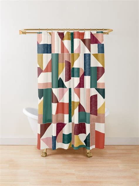 Tangram Wall Tiles 01 Shower Curtain By Designdn Wall Tiles Tangram