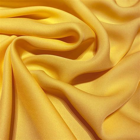 Yellow Fluid Silk Crepe Dobby Fabric — Tissus En Ligne