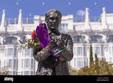 Image Of The Statue Of The Poet Federico Garcia Lorca In The Plaza De