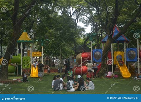 Quezon Memorial Circle Playground In Quezon City Philippines Editorial
