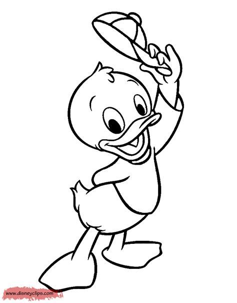 Coloring Huey Louie Ducktales Dewey Pages Disney Colouring Quo Qua Qui