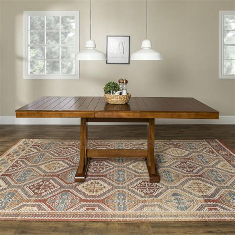 Finished in a heavily distressed antique white with rub through, the table extends to a generous 80 with the 16 leaf installed. Manor Park 6 to 8 Person Modern Farmhouse Expandable ...