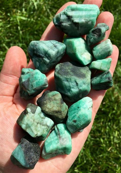 Raw Emerald Stone New Moon Beginnings