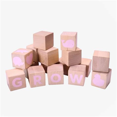 Alphabet Blocks Pink By Grow Baby Clever Little Monkey