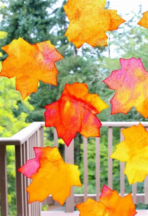 Mit Kindern Schöne Fensterbilder Im Herbst Basteln Und Malen von Herbst