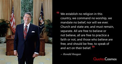 “we Establish No Religion In This” Ronald Reagan Quote