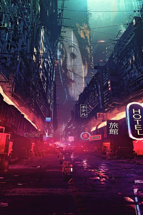 640x960 Futuristic City Science Fiction Concept Art Digital Art Iphone