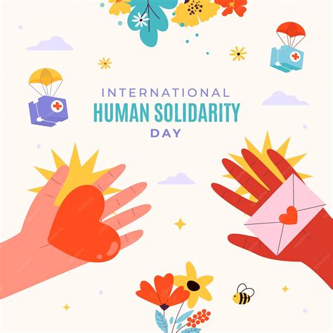 Free Vector Flat International Human Solidarity Day Illustration
