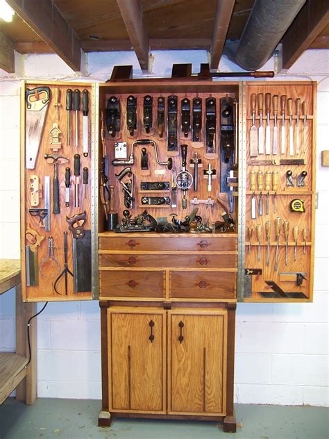 More see all 8 items in product family Red Oak and Walnut Tool Cabinet - FineWoodworking