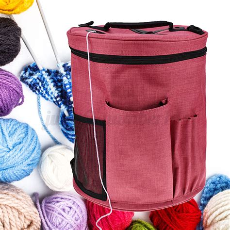 Large Knitting Tote Bag Yarn Storage Bag For Organizer Crochet Knitting