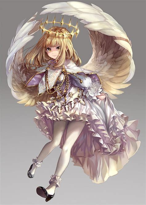Anime Angel Girl Wings Blonde Hair Sexiz Pix
