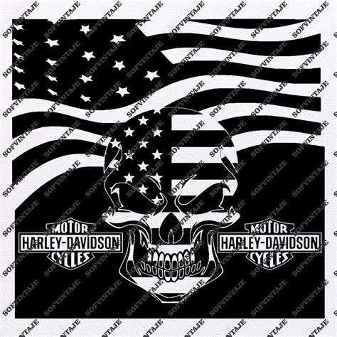 Usa Flag Svg File Harley Davidson Svg File Motorcycles Harley
