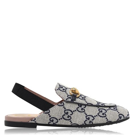 Gucci Gg Princetown Mules Kids Blue 9370 Flannels