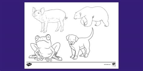 Free Easy Animal Colouring Page Colouring Sheets