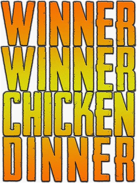 Pugb Winner Winner Chicken Dinner Sticker For Sale By Playerselect