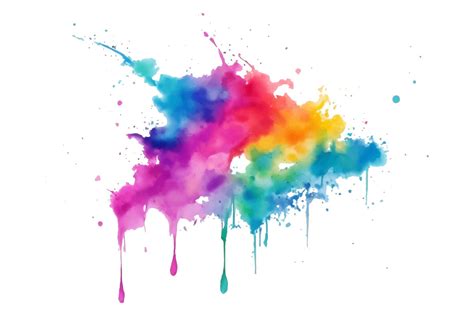 Rainbow Ink Splash Paint Ink Splatter Graphic By Pixeness · Creative
