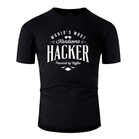 Custom Awesome Most Handsome Hacker Tee Tshirt For Men Comic Short