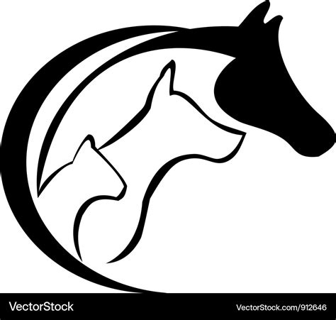 Cat Horse And Dog Royalty Free Vector Image Vectorstock